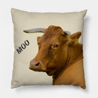 Moo! Cute an fun cow portrait Pillow