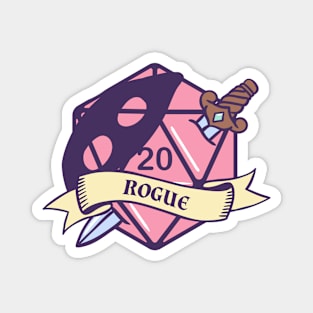 DnD Rogue Class D20 Magnet