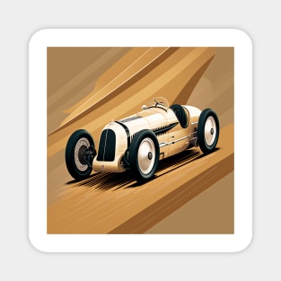 Art Deco Style Racing Car Magnet