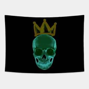 X-ray skull and crown Tapestry