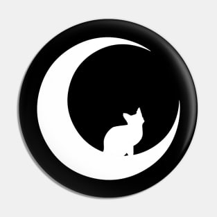 Moon and cat Pin