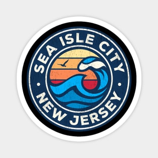 Sea Isle City New Jersey Nj Nautical Waves Magnet