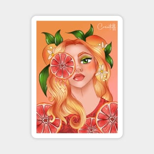 Grapefruit Girl Magnet