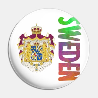 Sweden Coat of Arms Design Pin