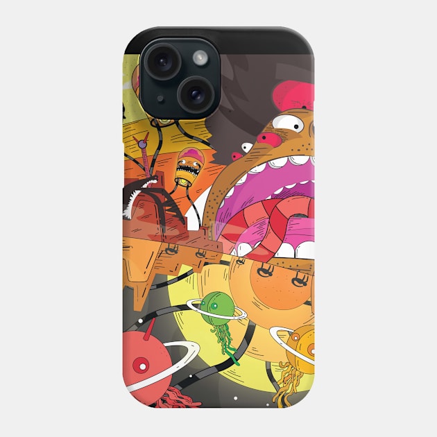 outer space war Phone Case by heist
