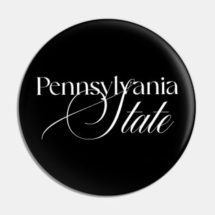 Pennsylvania State word design Pin