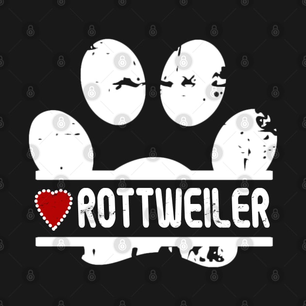 Rottweiler dog paw print by artsytee