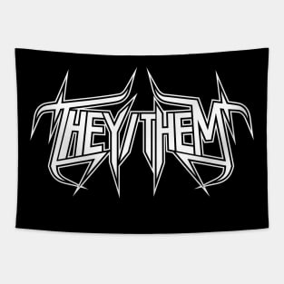 Metal They/Them Tapestry