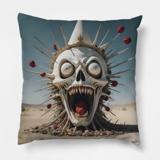 Scary halloween sculpture Pillow