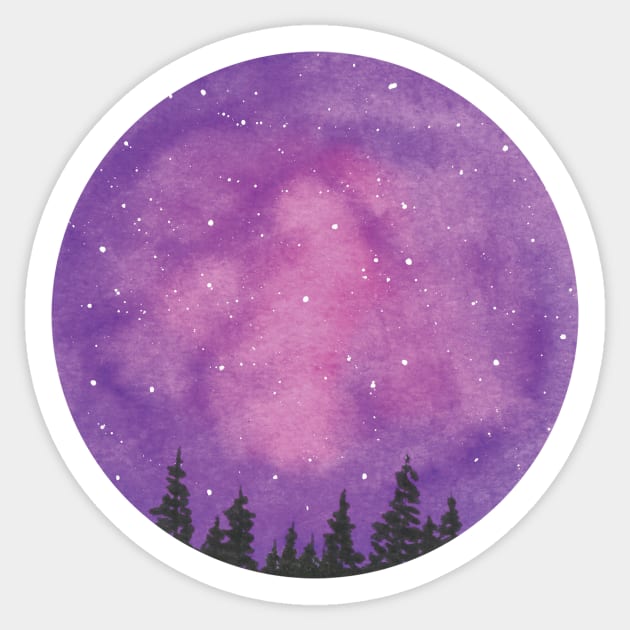 Purple Stars Sticker for Sale by CatieY