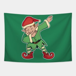 Cute Dabbing Elf Cartoon Tapestry