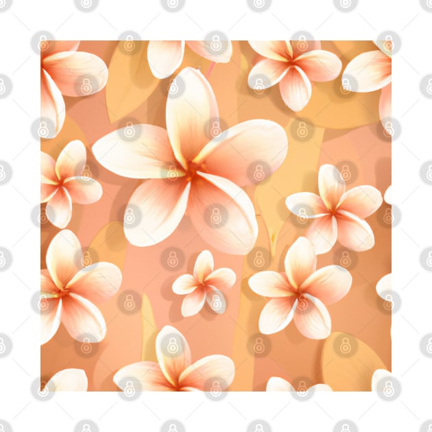 Vibrant Orange Floral by Sevendise