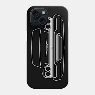 Plymouth Fury outline graphic (white) Phone Case