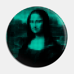 Mona Lisa Da Vinci Dots Graphic Design Pin