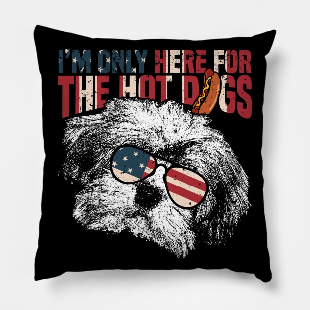 Havanese Shirt Funny 4th of July Pup Tee Pillow by Madfido