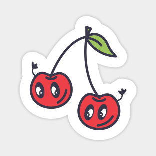 Kawaii Cherry Smiles Magnet