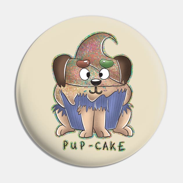 Pupcake Pin by paigedefeliceart@yahoo.com