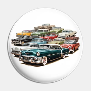 vintage car collection art Pin