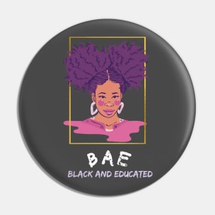 BAE Black and Educated Pin