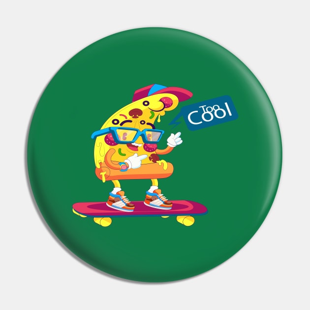 Too Cool Pizza Pin by Mako Design 