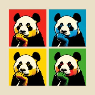 Pop Pensive Panda - Funny Panda Art T-Shirt