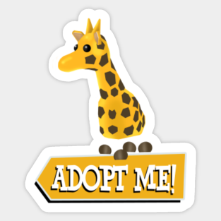 Adopt Me Stickers Teepublic - details about roblox adopt me rideable giraffe