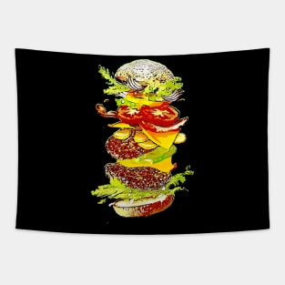 Flying Hamburger Tapestry