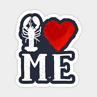 I Heart Maine (remix,wht) by Tai's Tees Magnet