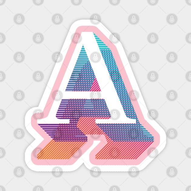 Letter A Magnet by MplusC