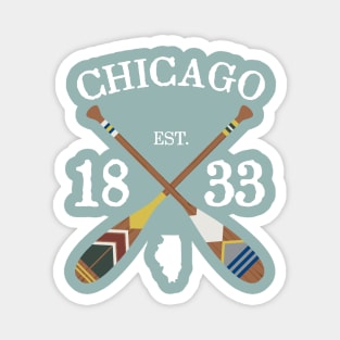 Paddle Chicago, CHI Lake Life Painted Oars Magnet