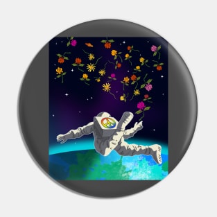 Flower Astronaut Pin