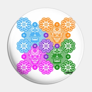 mexican skull floral picnic Pin