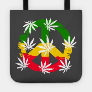 Rasta, Peace Symbol, Reggae, Jamaica Tote