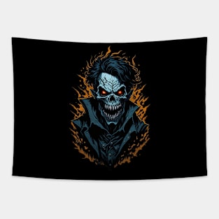 Scary Human Skull Tapestry