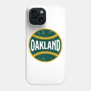 Oakland Retro Baseball - White Phone Case