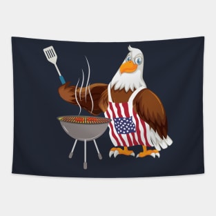 Bald Eagle 4th of July Grilling Tapestry