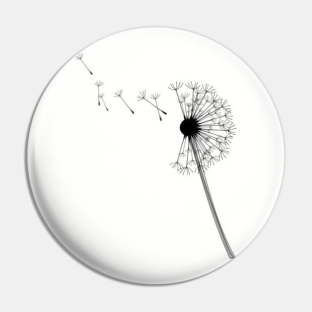 Dandelion Minimalism Pin by susannefloe