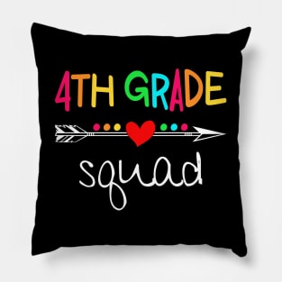 4th Grade Squad Fourth Teacher Student Team Back To School Shirt Pillow