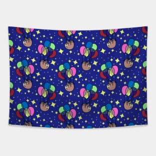 Balloon Sloth Pattern Tapestry