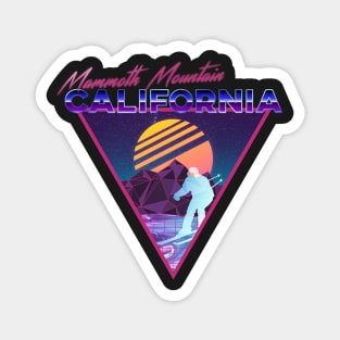 Retro Vaporwave Ski Mountain | Mammoth Mountain California | Shirts, Stickers, and More! Magnet