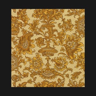 Fancy Golden Antique Foliage Wall Paper T-Shirt