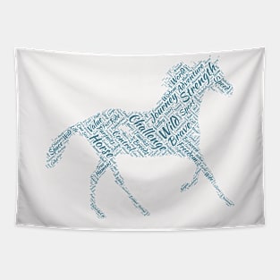 Horse Animal Riding Text Word Cloud Tapestry