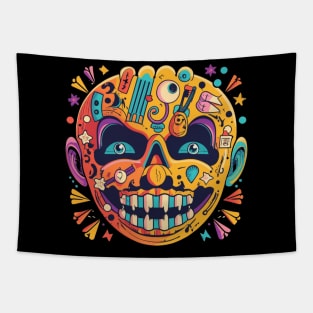 Halloween face character Tapestry