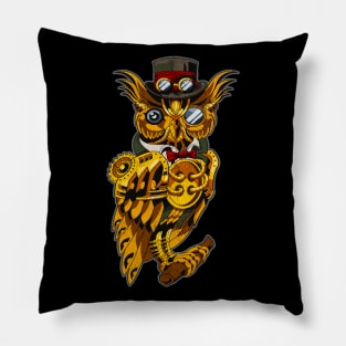 Steampunk Owl Pillow