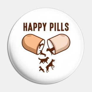 Happy Pills Dogs Pin