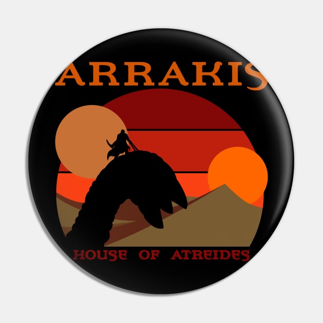 Arrakis, House of Atreides, Sandworm rider Pin by Seaside Designs