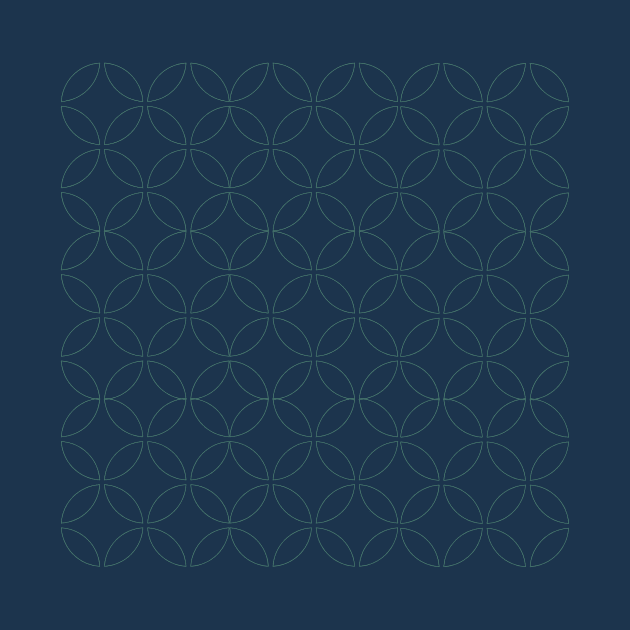 BLUE green geometric pattern by stupidpotato1