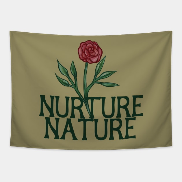 Nurture Nature Rose Stem Tapestry by bubbsnugg