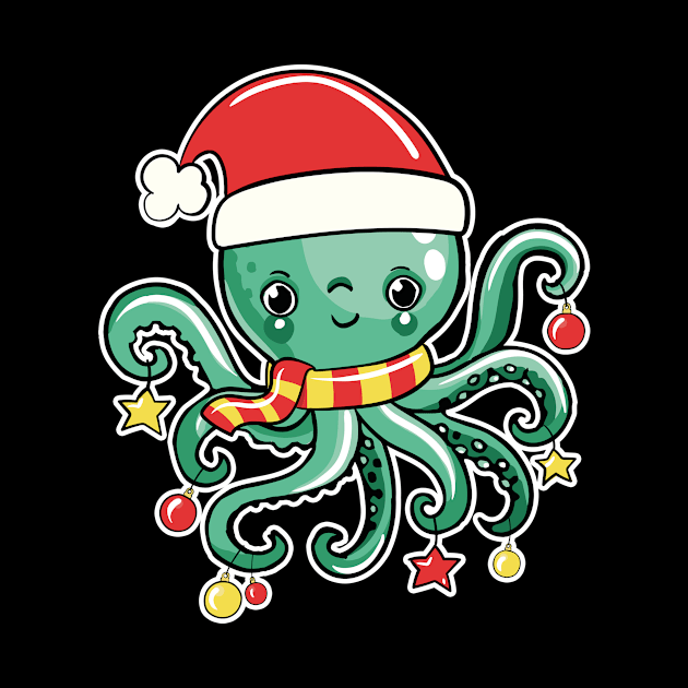 Christmas Octopus by LetsBeginDesigns