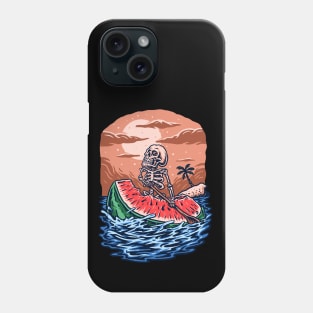 Skeleton Ride Watermelon Phone Case